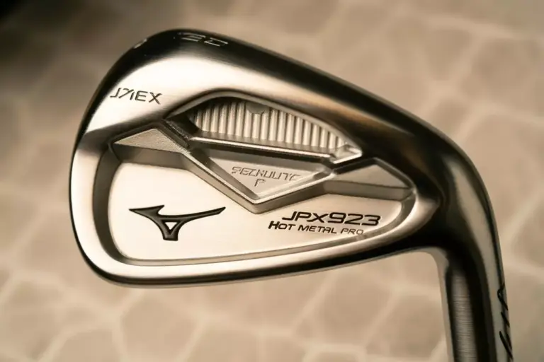 Mizuno Jpx923 Hot Metal Pro Iron Pearl Brush Finish Closeup