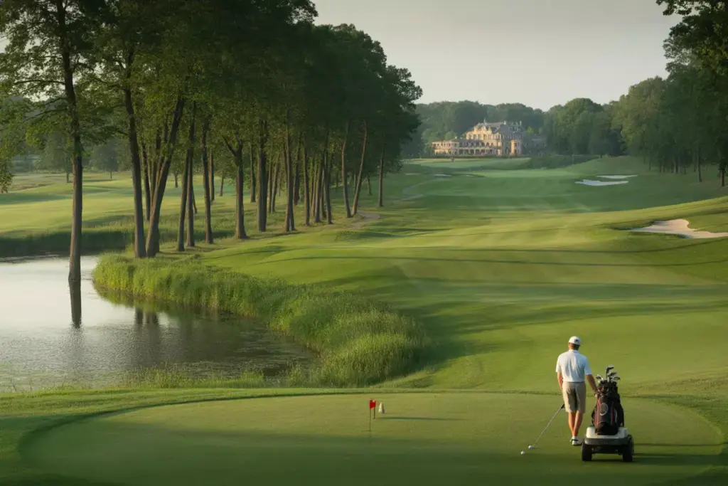 Geneva National Palmer Course Tree Lined Fairway Water Risk Reward