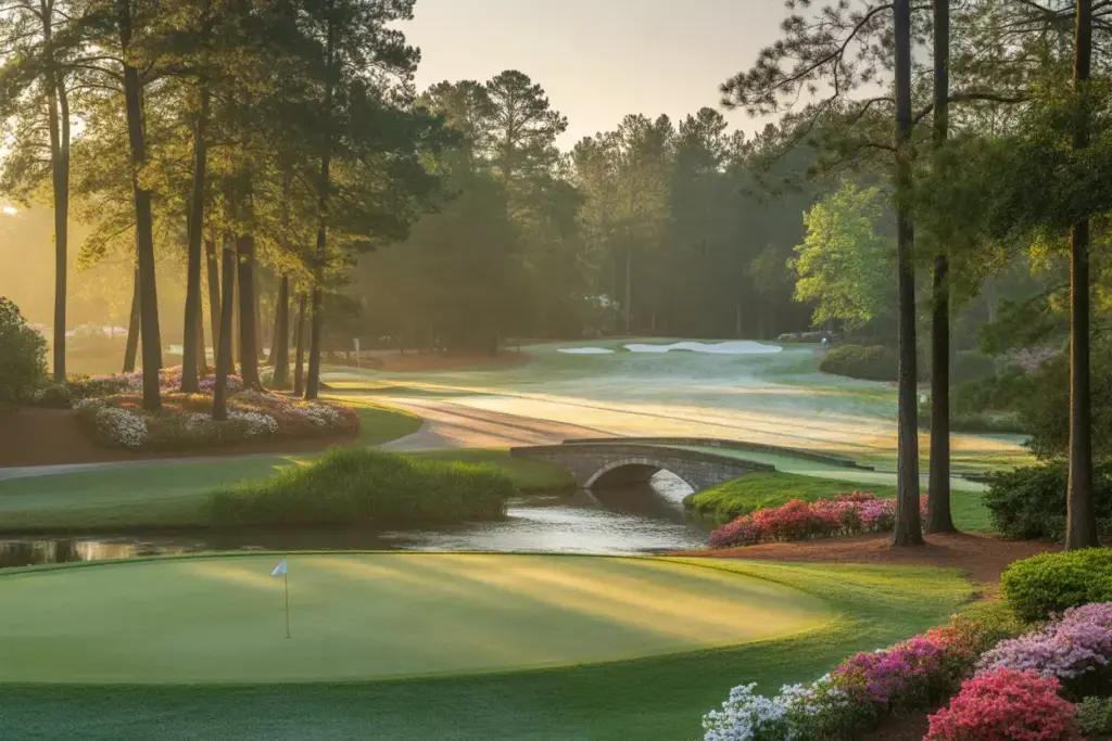 The Golden Hour Masterpiece At Augusta Nationals 12th Hole