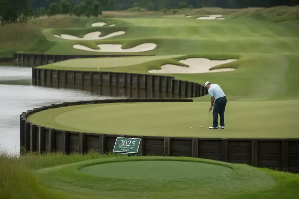 Prestwick Country Club Pot Bunkers Railroad Ties Award Winning Green