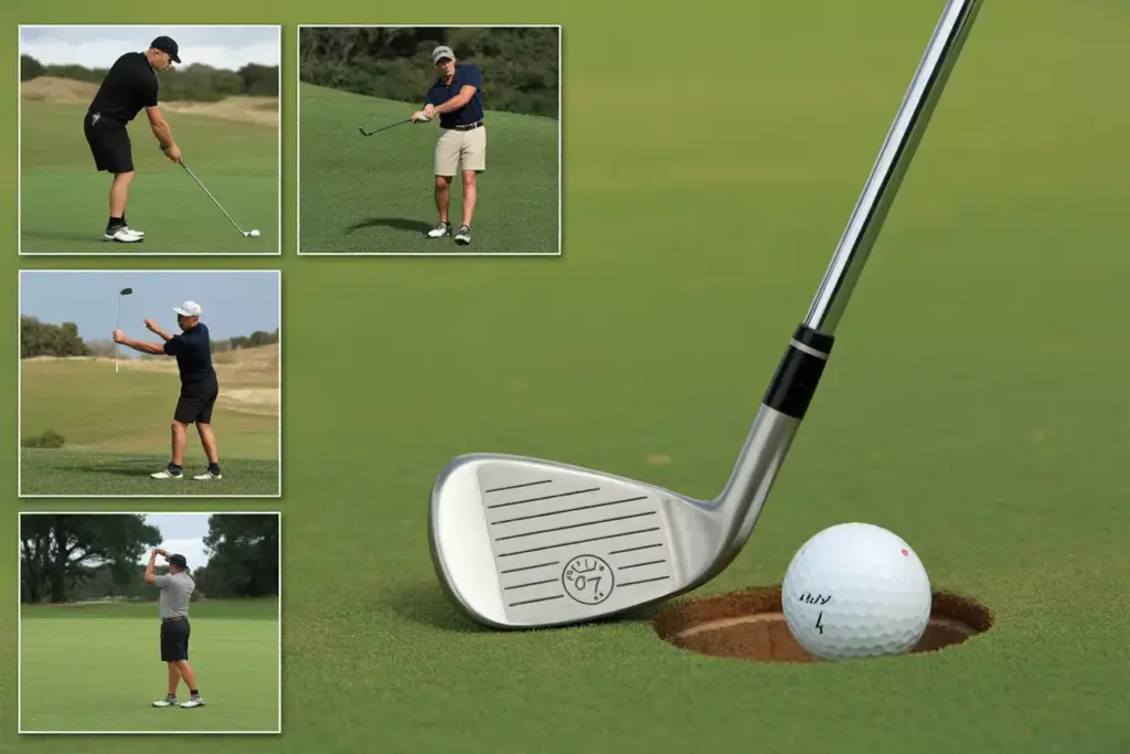 Pitching Wedge Demonstration In Three Short Game Scenarios