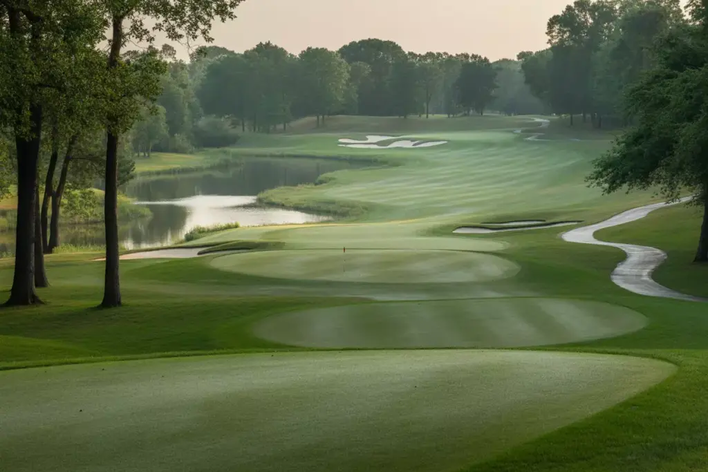 Masterful Architectural Design Strategic Dogleg Fairway With Bunkers