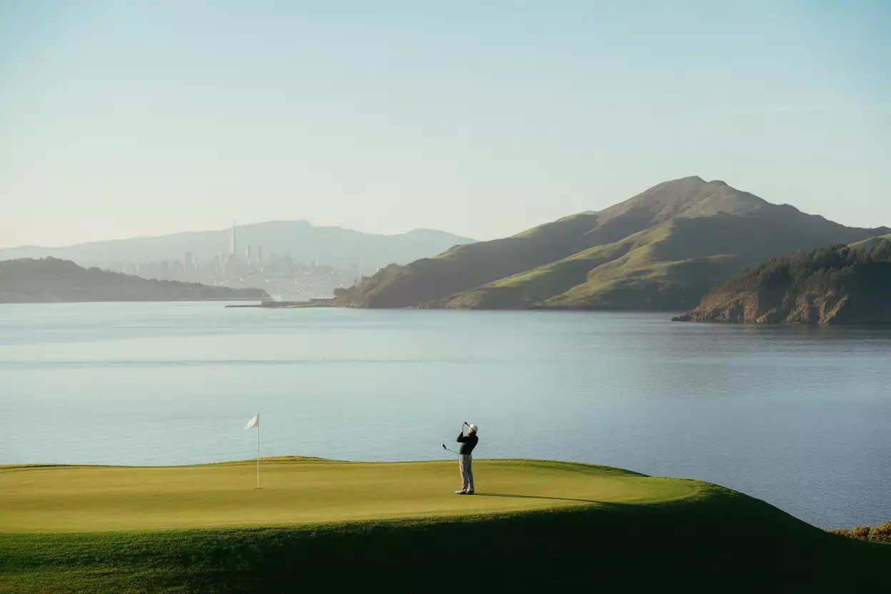 Peacock Gap Elevated Green Overlooking San Pablo Bay