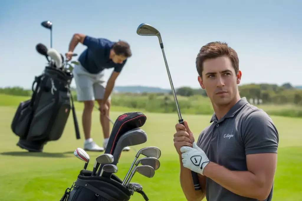 Simplified Decision Making Confident Golfer 7 Iron Versus Cluttered Bag