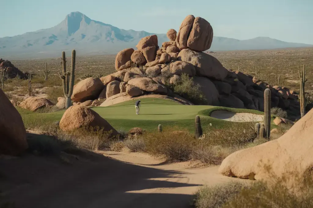 Troon North Monument Course Granite Boulders Tee Box Desert Wash