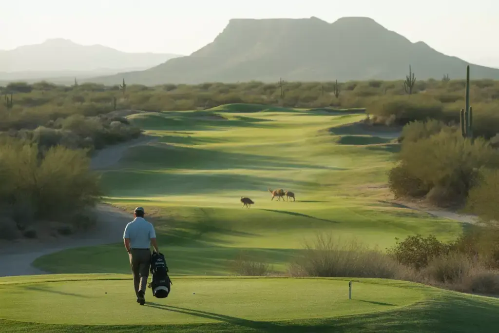 Estancia Club Pristine Desert Fairway Native Wildlife Member Walking