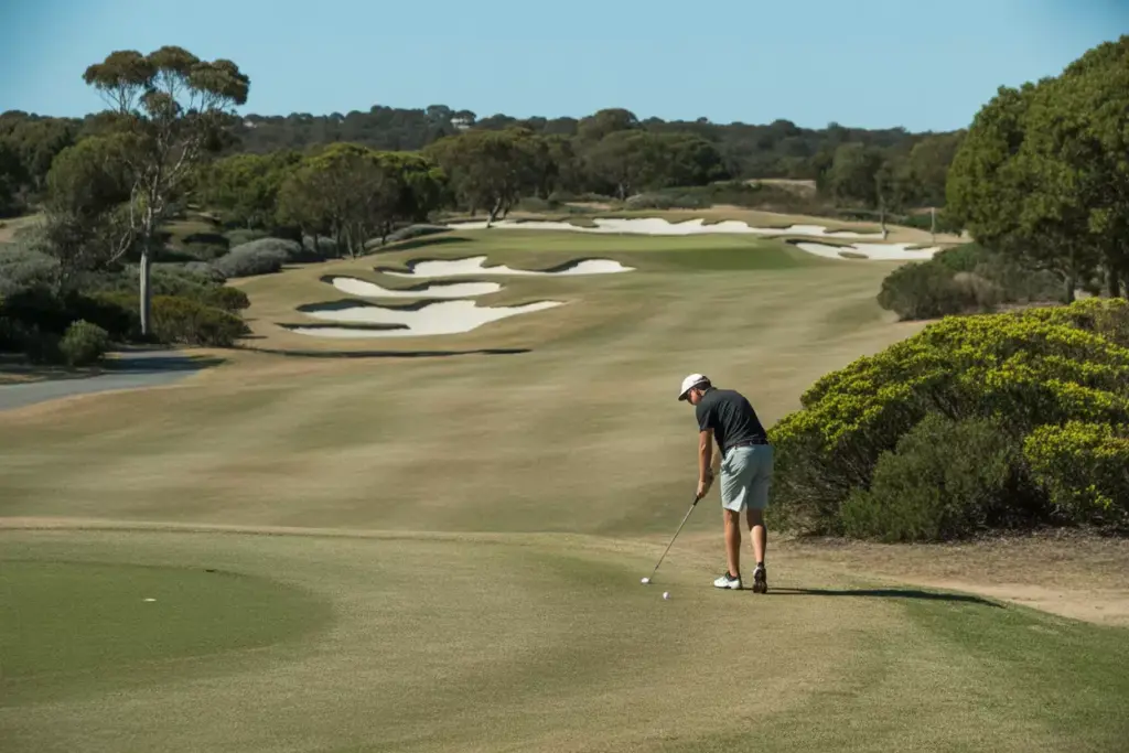 Royal Melbourne West Course Firm Fairway Artistic Bunkers Tea Tree
