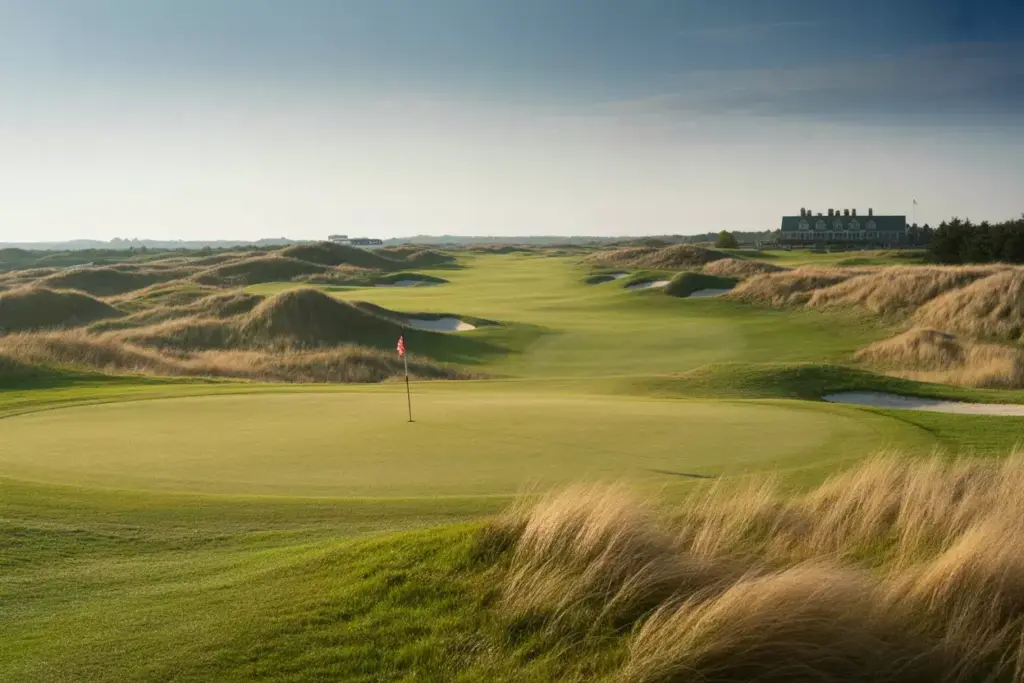 Shinnecock Hills Elevated Green Deep Fescue Rough Windy Conditions