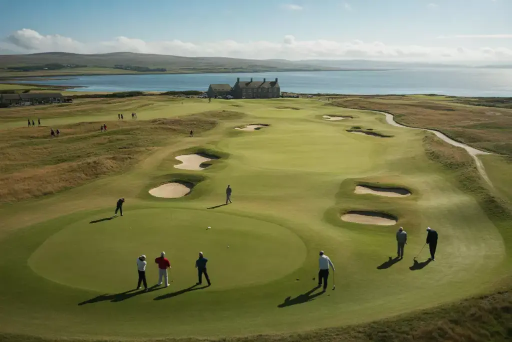 Muirfield Figure Eight Routing Pot Bunkers Windswept Links Aerial