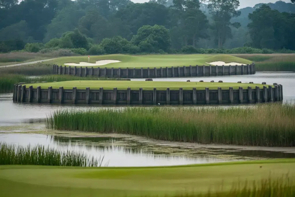 Heron Point Golf Marsh Carry Railroad Tie Bulkheads Green