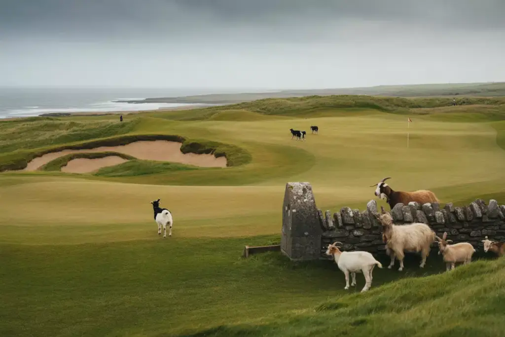 Lahinch Golf Club Klondyke Hole Blind Shot Weather Predicting Goats