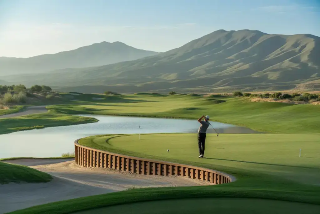 Westin Pete Dye Course 14Th Hole Elevated Tee Mountain Base Green