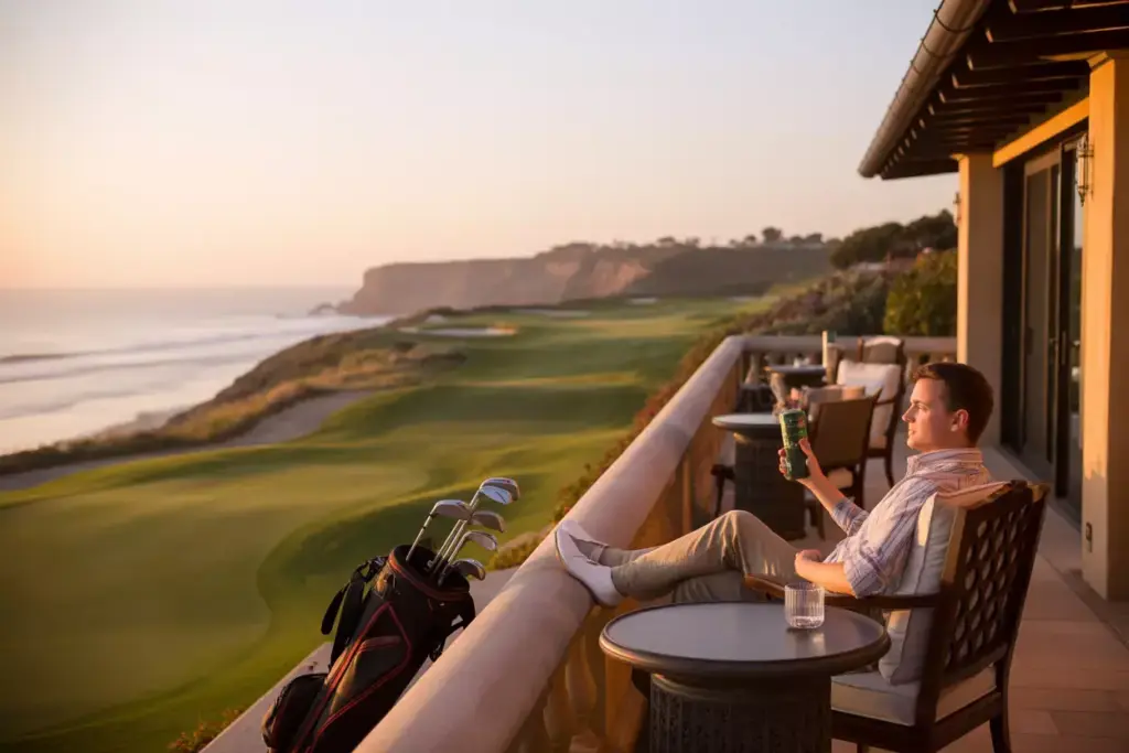 Lodge At Torrey Pines Balcony View Over Golf Course To Ocean