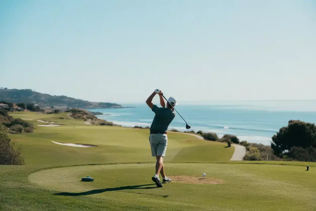 Encinitas Ranch Golf Course Fairway With Elevated Pacific Ocean View