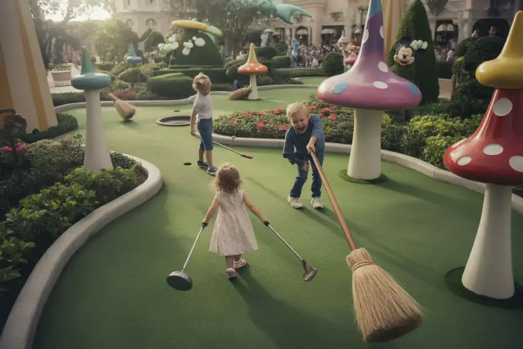 Disneys Fantasia Gardens With Whimsical Obstacles And Characters