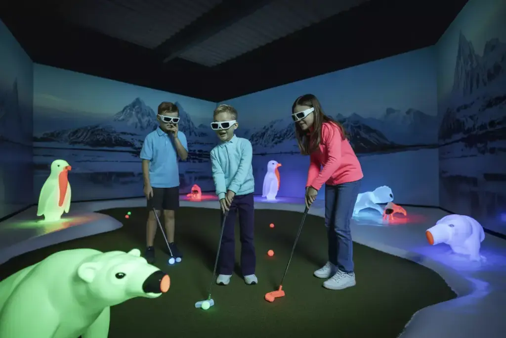 Putters Wild Anchorage Black Light 3D Arctic Wildlife Mini Golf