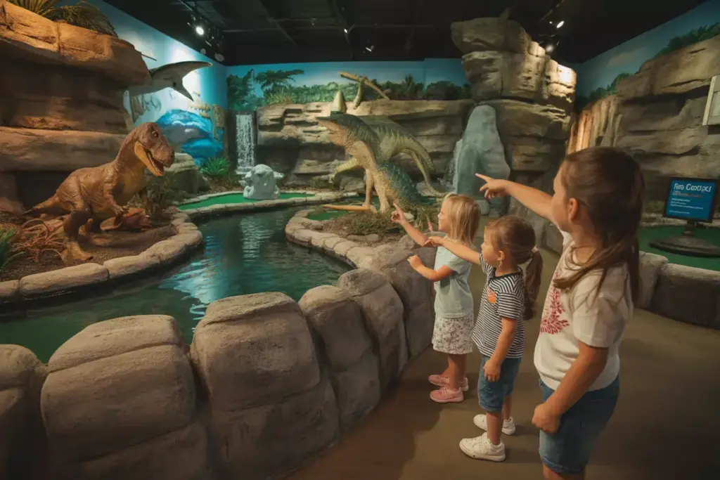 Old Pro Golf Ocean City Indoor Course With Hidden Grotto Dinosaur