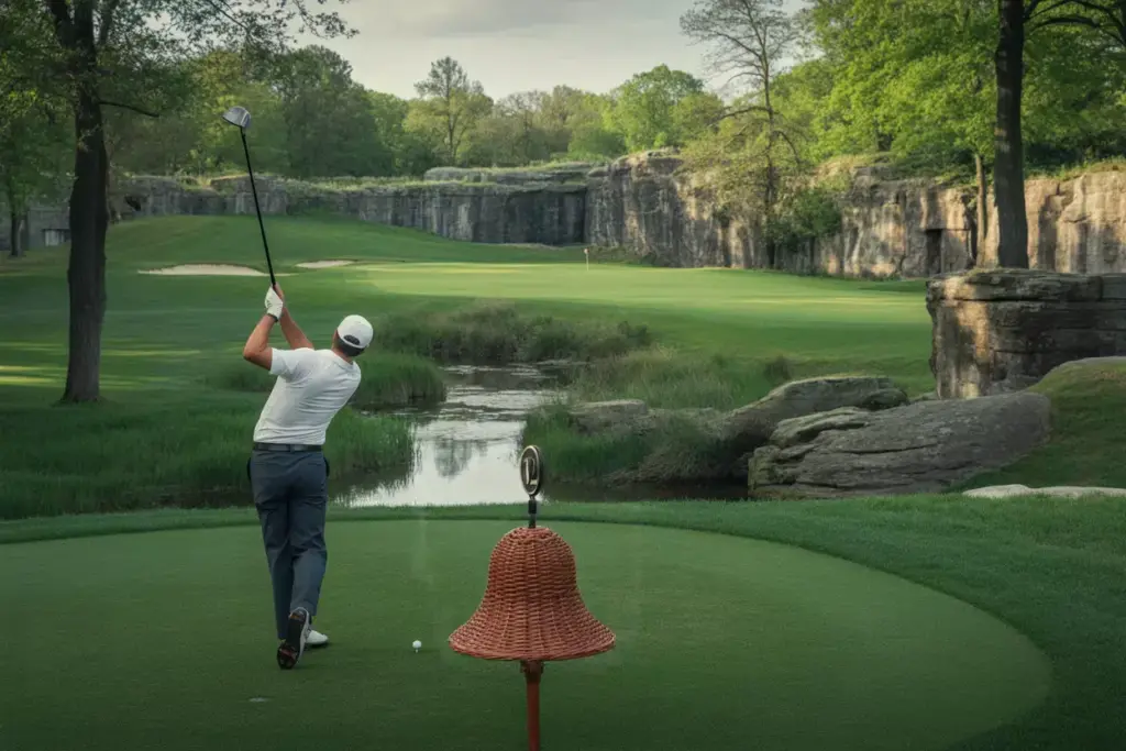 Merion Golf Club 11Th Hole Quarry Wicker Basket Baffling Brook Approach Shot