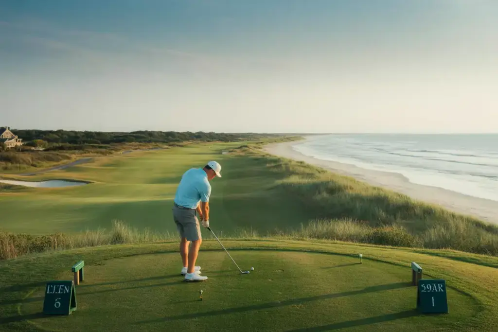 Kiawah Island Ocean Course 18Th Hole Atlantic Ocean Beach Fairway Panoramic