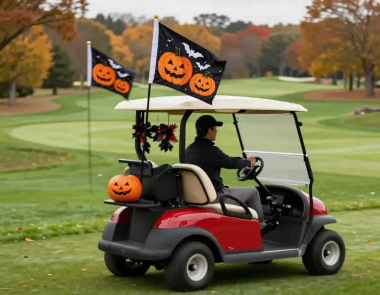 Featured Seasonal Holiday Celebration Golf Cart Flags Rotation Festive Spirit
